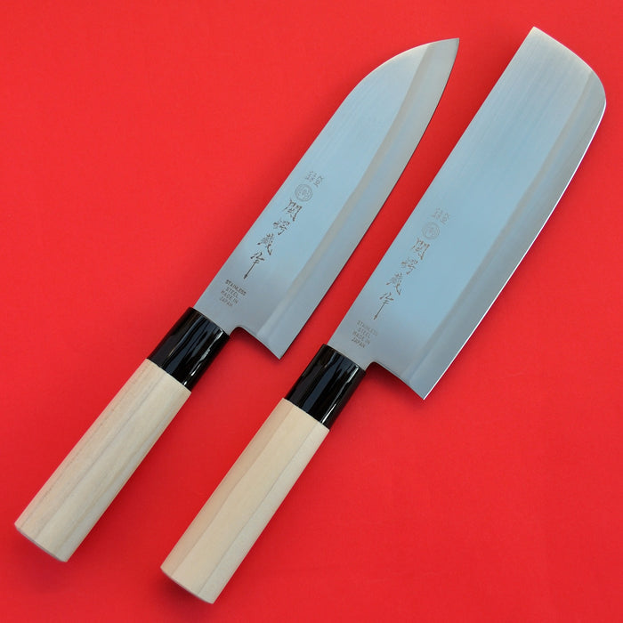 Santoku + Nakiri facas Aço inoxidável 165mm Japão
