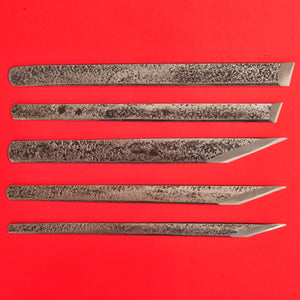 5-er Satz Hand-geschmiedet Kiridashi Kogatana Messer Japan Aogami Japanisch Werkzeug Schreiner