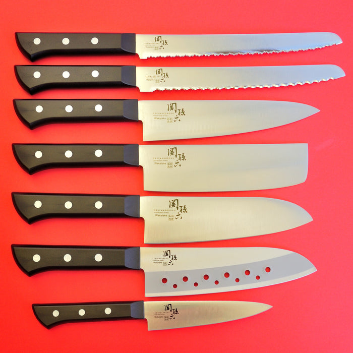 KAI 7 ножей WAKATAKE Santoku шеф-повара nakiri хлеб замороженный