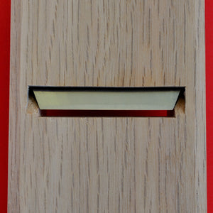 Vista traseira Close-up Grande plano Plaina de madeira de 60mm HORAI S-211 Kanna Japão Japonês ferramenta carpintaria