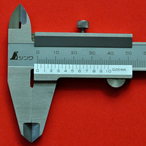 Primer plano cerrado SHINWA 150mm calibrador 0,05mm 19899 Japón Japonés herramienta
