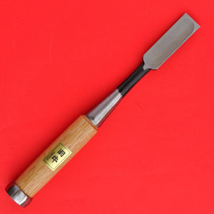 Vista traseira 18mm Japonês Tōgyū oire nomi Formão punho madeira Japão ferramenta carpintaria