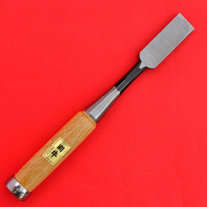 Vista traseira 21mm Japonês Tōgyū oire nomi Formão punho madeira Japão ferramenta carpintaria